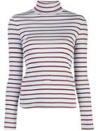 Rosetta Getty Striped Turtleneck Sweatshirt - Blue