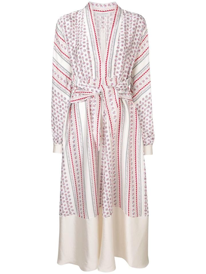 Philosophy Di Lorenzo Serafini Printed Maxi Dress - White