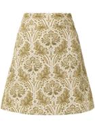 Semicouture Jacquard A-line Mini Skirt - Gold