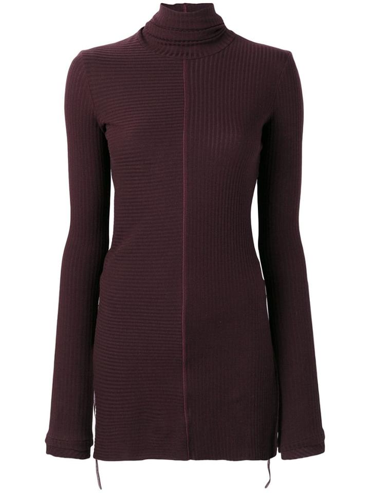 Helmut Lang Turtle Neck Long Jumper - Purple