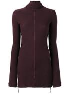 Helmut Lang Turtle Neck Long Jumper - Purple