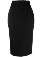 Alexander Mcqueen High Waist Pencil Skirt - Black