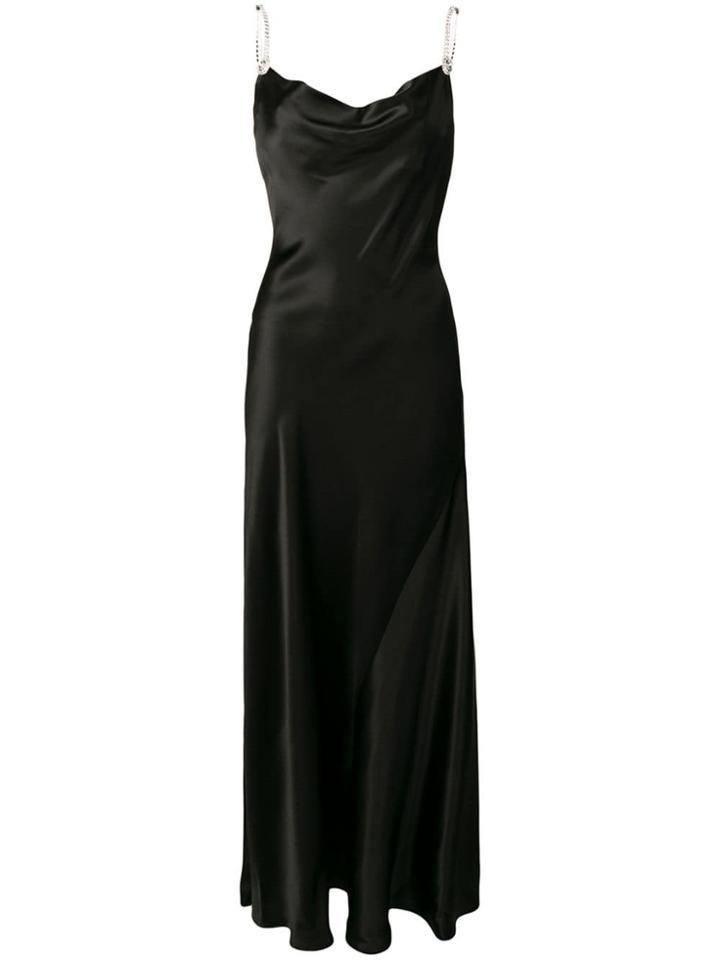 Alessandra Rich Embellished-strap Dress - Black