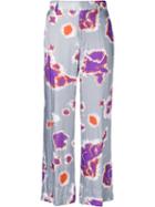 Theatre Products Printed Palazzo Pants, Women's, Grey, Cupro