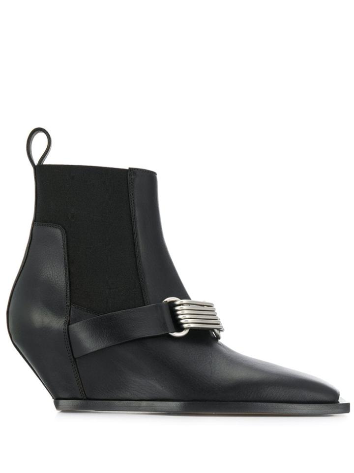 Rick Owens Buckle Boots - Black