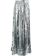 Faith Connexion Logo Stripe Sequin Maxi Skirt - Metallic