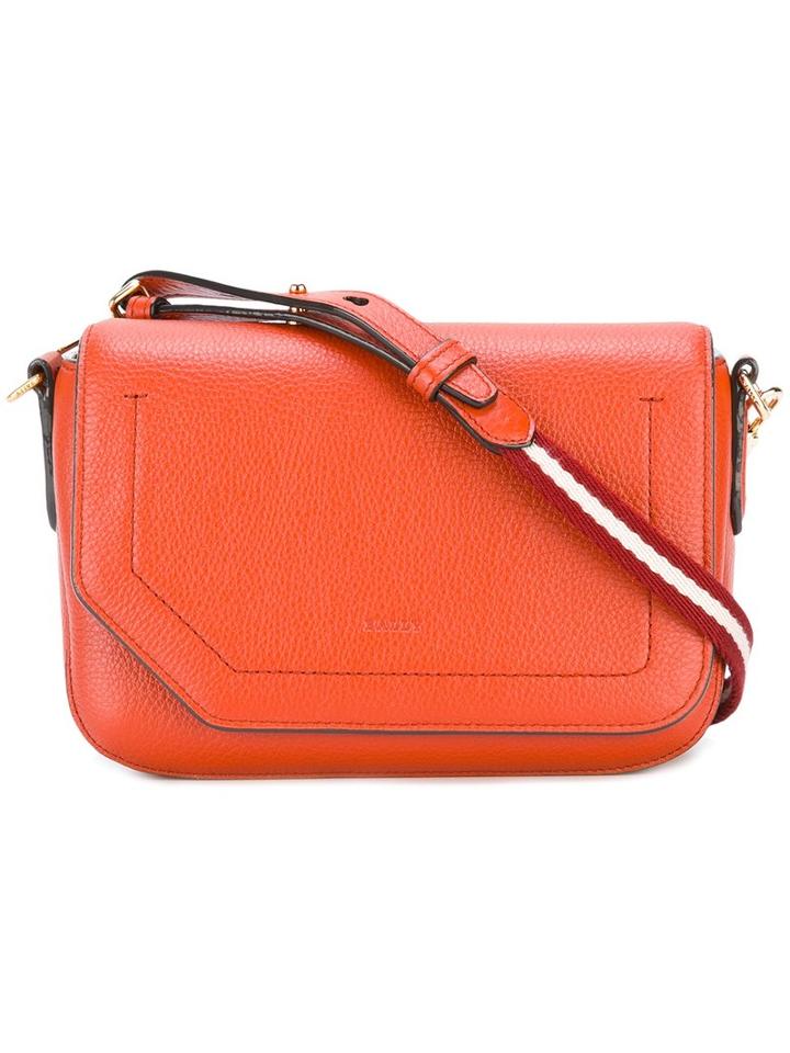 Bally Fold-over Closure Crossbody Bag, Women's, Yellow/orange, Calf Leather