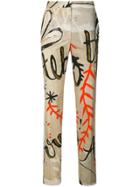 Alberta Ferretti Abstract Print Trousers - Multicolour