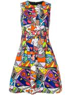 Ultràchic Fit And Flare Printed Dress - Multicolour