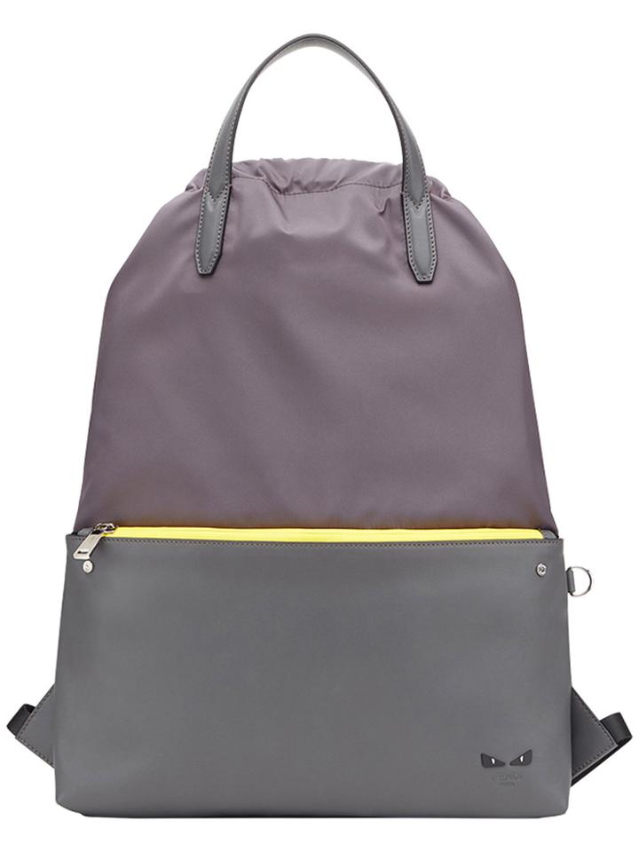 Fendi Color Block Backpack - Grey