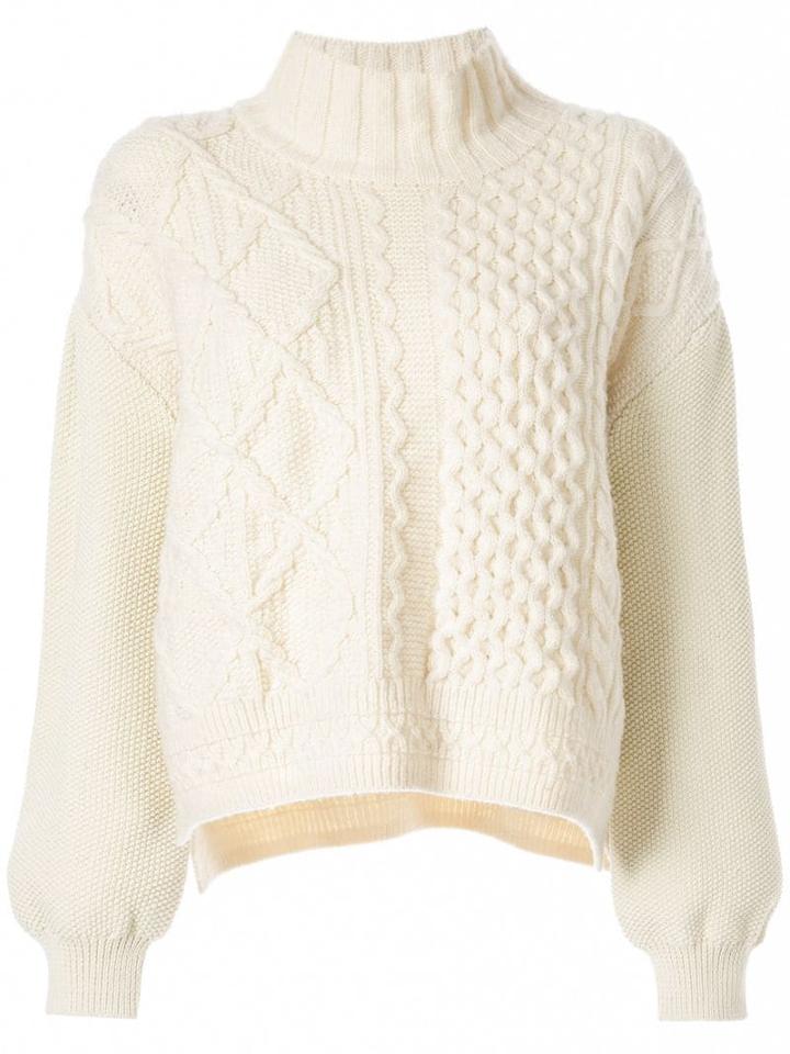 Coohem Aran Knit Jumper - White