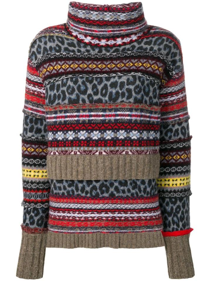 Pringle Of Scotland Patchwork Jumper - Blue