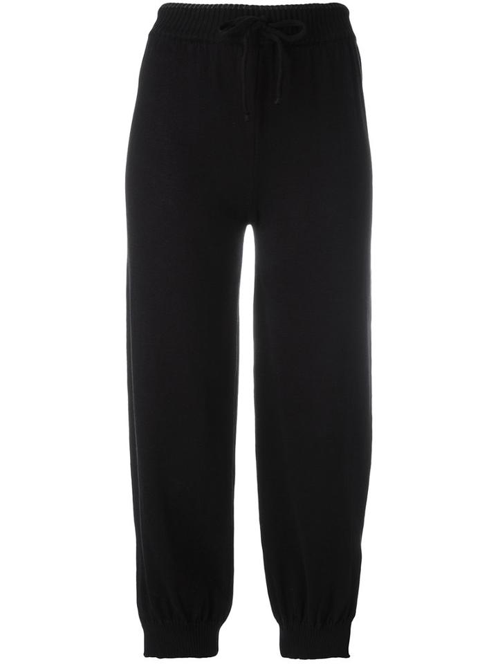 Lost & Found Rooms - Knitted Cropped Trousers - Women - Cotton - Xs, Black, Cotton