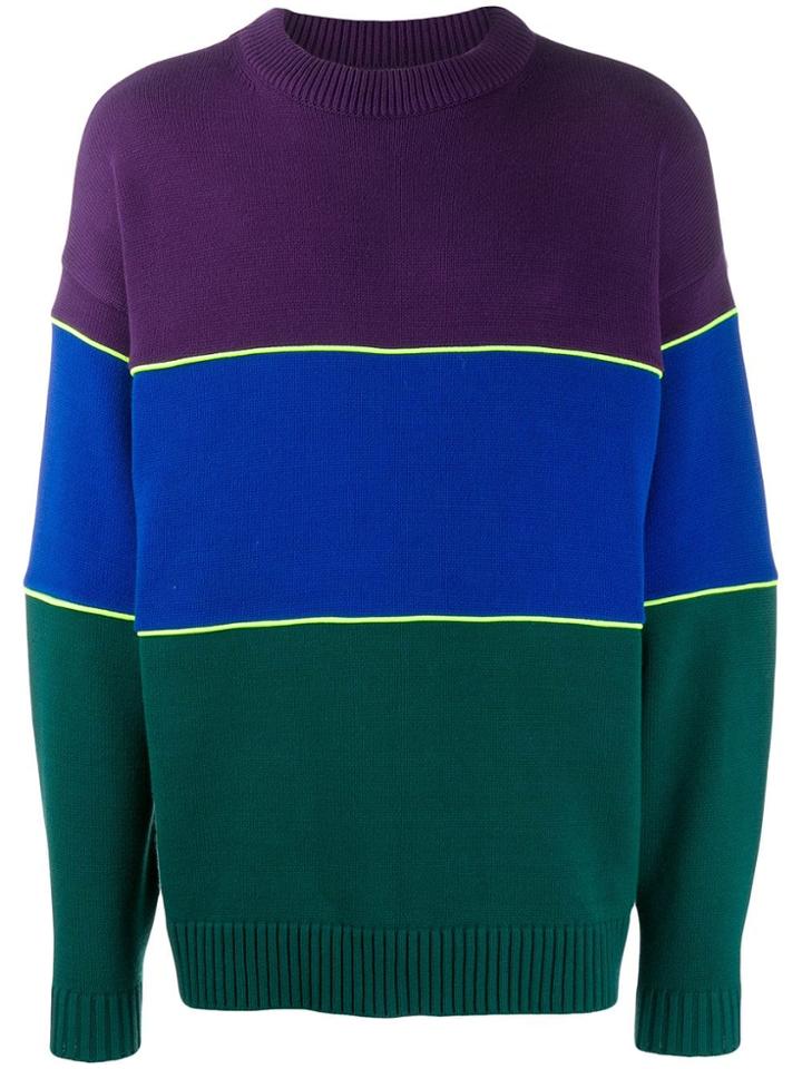 Ader Error Colour Block Jumper - Purple