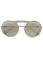 Prada Eyewear Oversized Round Sunglasses - Metallic