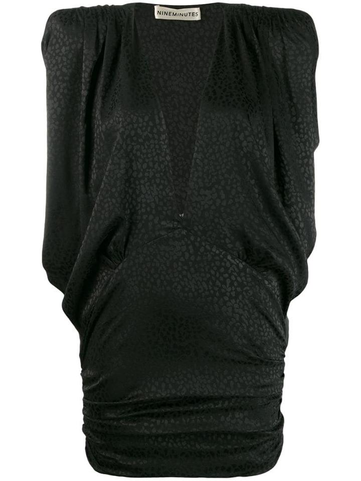 Nineminutes Plunging V-neck Dress - Black