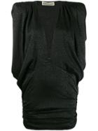 Nineminutes Plunging V-neck Dress - Black