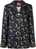 For Restless Sleepers 'leopard' Print Longsleeved Shirt, Women's, Size: Small, Black, Silk
