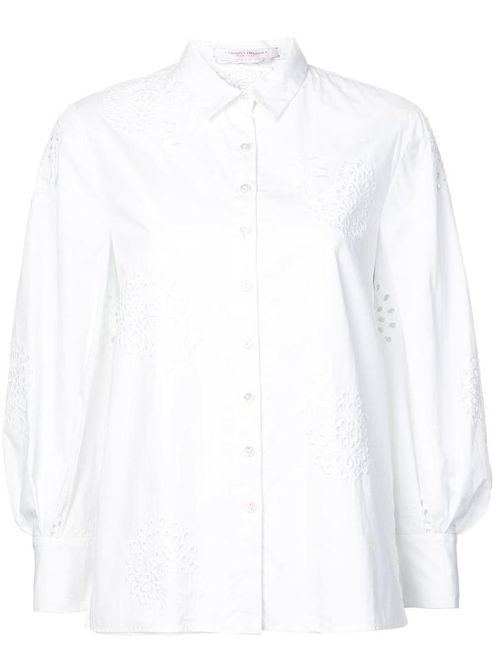 Carolina Herrera Floral Embroidered Shirt - White