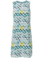 M Missoni Scallop Print Dress - Blue