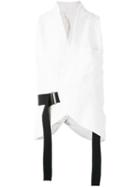 Alessandra Marchi - Belted Vest - Women - Linen/flax/viscose - 40, Nude/neutrals, Linen/flax/viscose