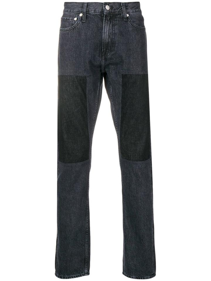 Calvin Klein Jeans Straight-leg Panelled Jeans - Black