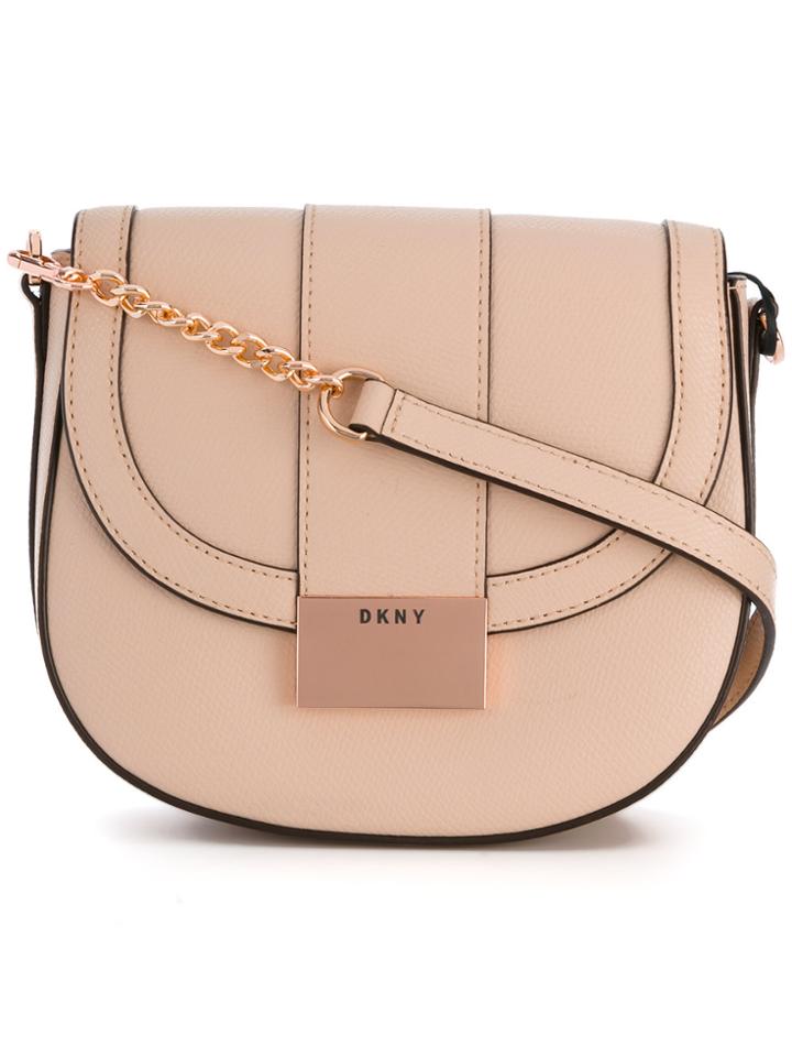 Dkny Foldover Buckle Satchel - Pink & Purple