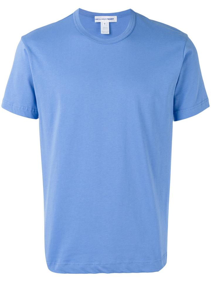 Comme Des Garçons Shirt - Plain T-shirt - Men - Cotton - M, Blue, Cotton