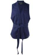 Dsquared2 'karate' Gi-style Gilet, Men's, Size: 48, Blue, Cotton/spandex/elastane