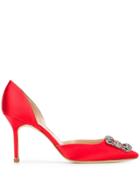 Manolo Blahnik Gem Detail Pumps - Red