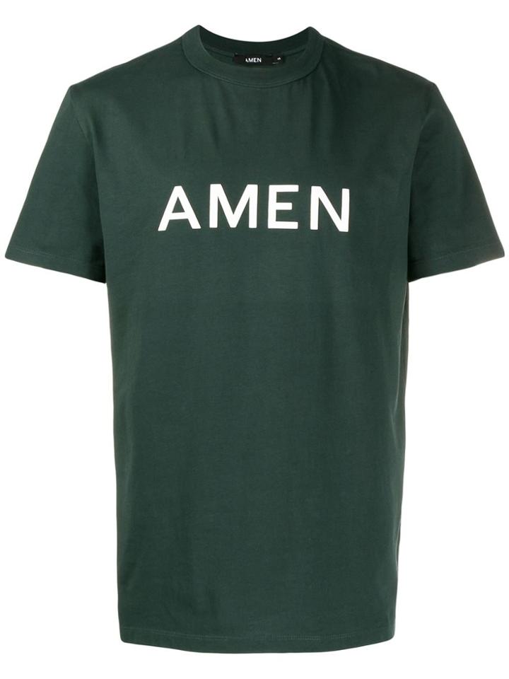 Amen Logo Crew Neck T-shirt - Green