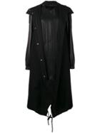 Federica Tosi Detachable Panel Raincoat - Black