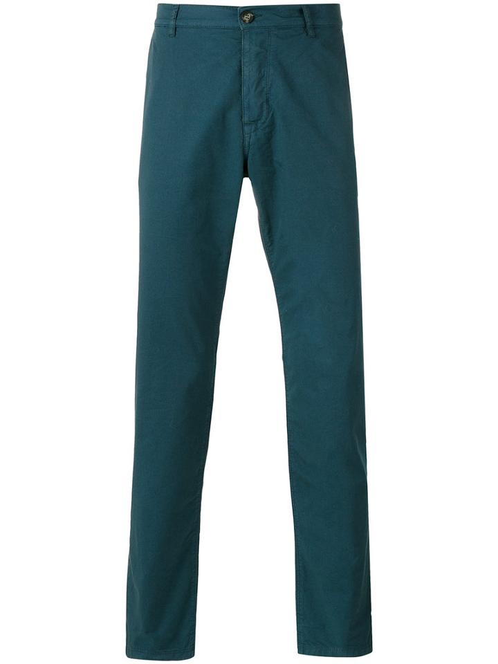 Kenzo Straight-leg Chinos, Men's, Size: 52, Blue, Cotton