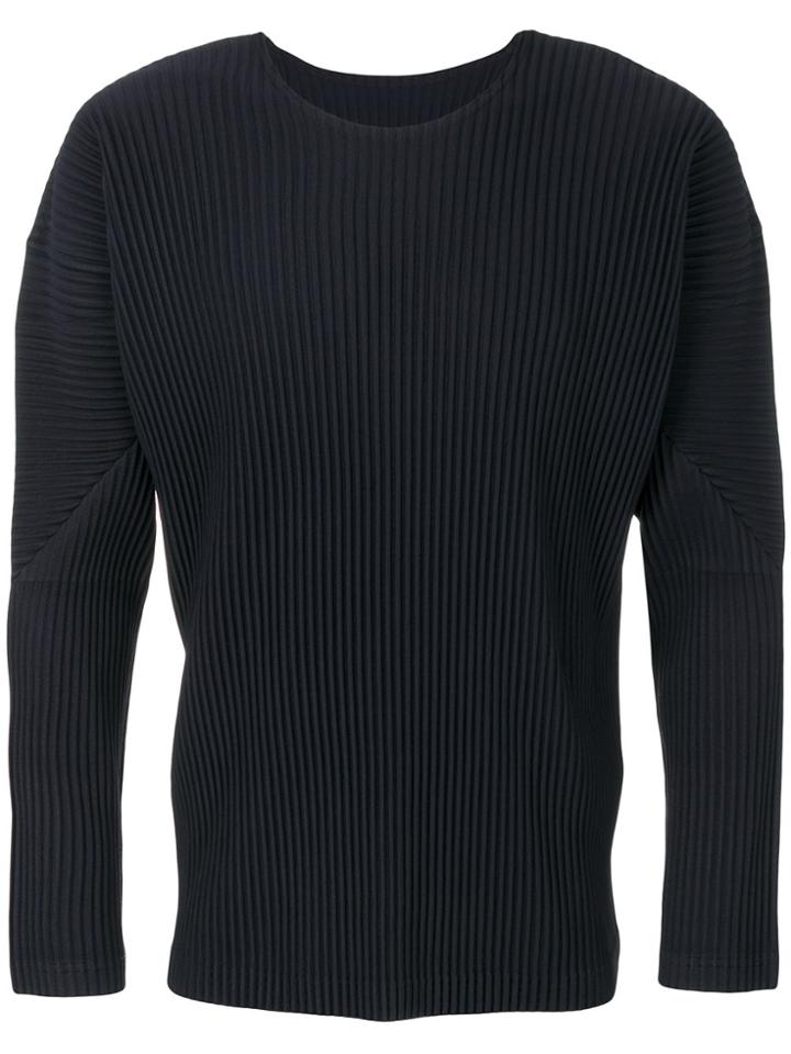 Homme Plissé Issey Miyake Round Neck Top - Blue