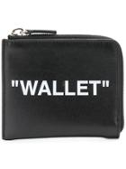 Off-white Contrast Zipped Wallet - Black