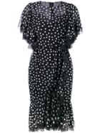 Dolce & Gabbana Polka Dot Flounced Dress - Black