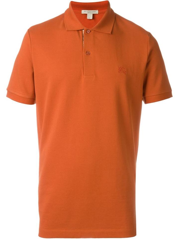 Burberry Brit Classic Polo Shirt, Men's, Size: L, Yellow/orange, Cotton