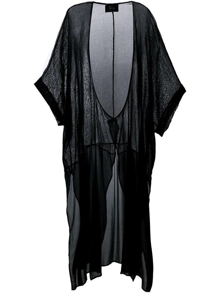 Lost & Found Ria Dunn Semi Sheer Cardigan Coat - Black