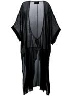 Lost & Found Ria Dunn Semi Sheer Cardigan Coat - Black