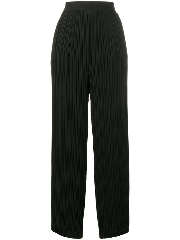 Helmut Lang Pleated Palazzo Trousers - Black