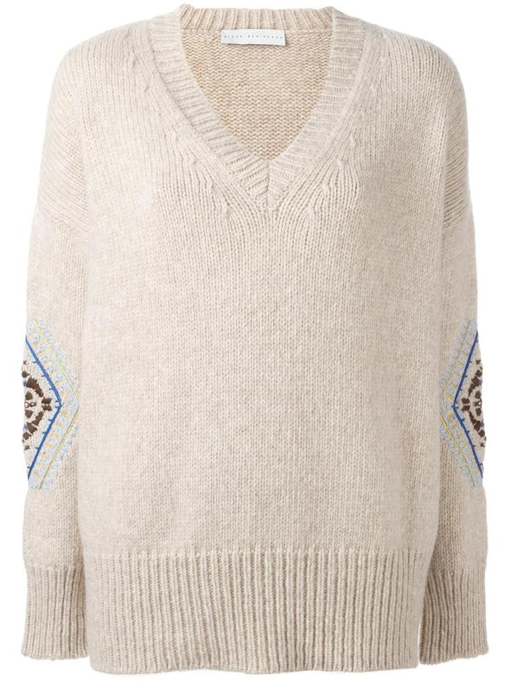 Giada Benincasa V-neck Sweater, Women's, Size: Xs, Nude/neutrals, Polyamide/yak/virgin Wool