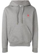 Ami Alexandre Mattiussi Hoddie Sweatshirt With Red Ami De Coeur Patch