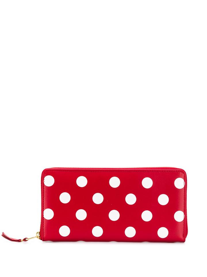 Comme Des Garçons Wallet Polka Dot Pattern Wallet - Red