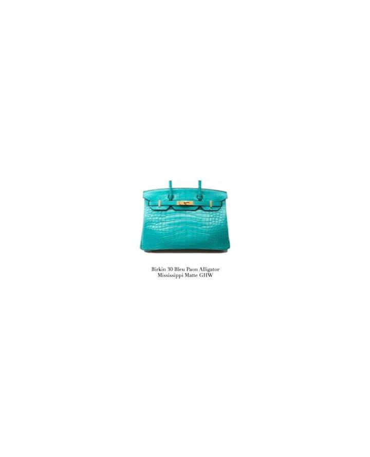 Fashion Concierge Vip Hermès - Birkin 30 Alligator Bleu Paon Ghw -