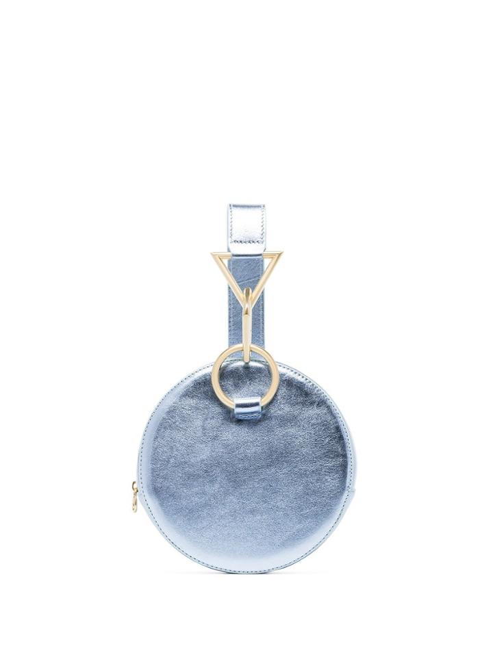 Tara Zadeh Azar Metallic Bracelet Bag - Blue