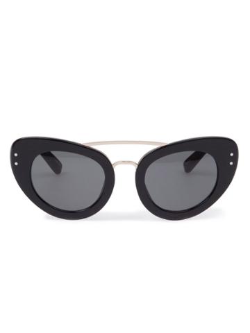 Linda Farrow Gallery 'erdem 7' Diamante Browline Sunglasses - Black
