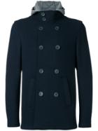Herno Double Breasted Pea-coat - Blue