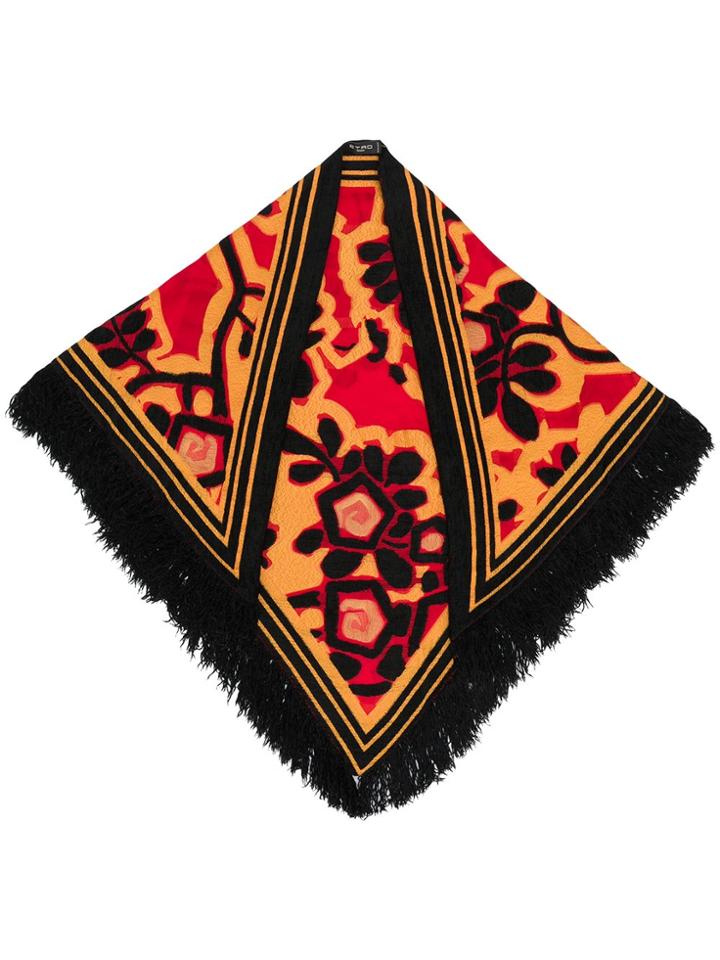 Etro Fringed Hem Scarf - Black