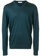 Cruciani V-neck Jumper - Green