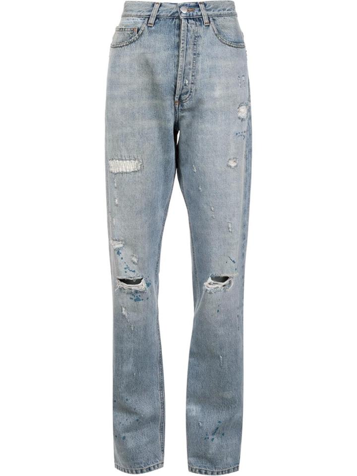 Faith Connexion Distressed Boyfriend Jeans - Blue